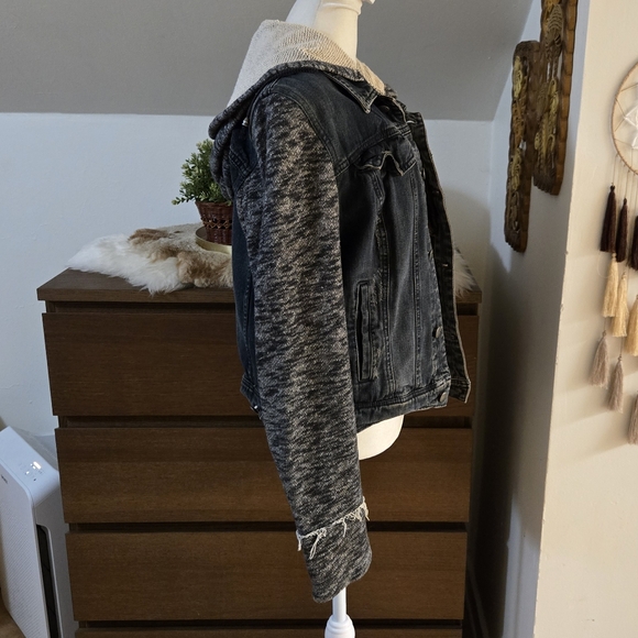 Free People Denim hoodie jacket - Picture 2 of 4